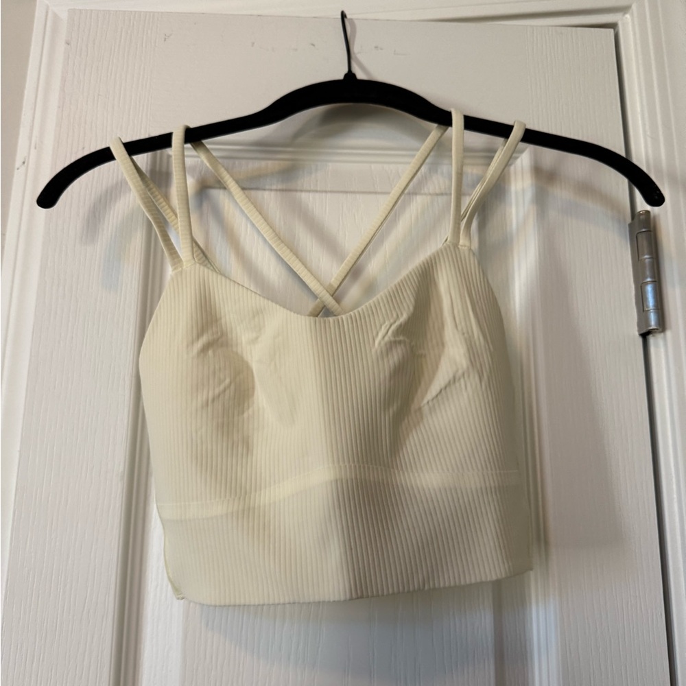 butter yellow lululemon athletica bra
